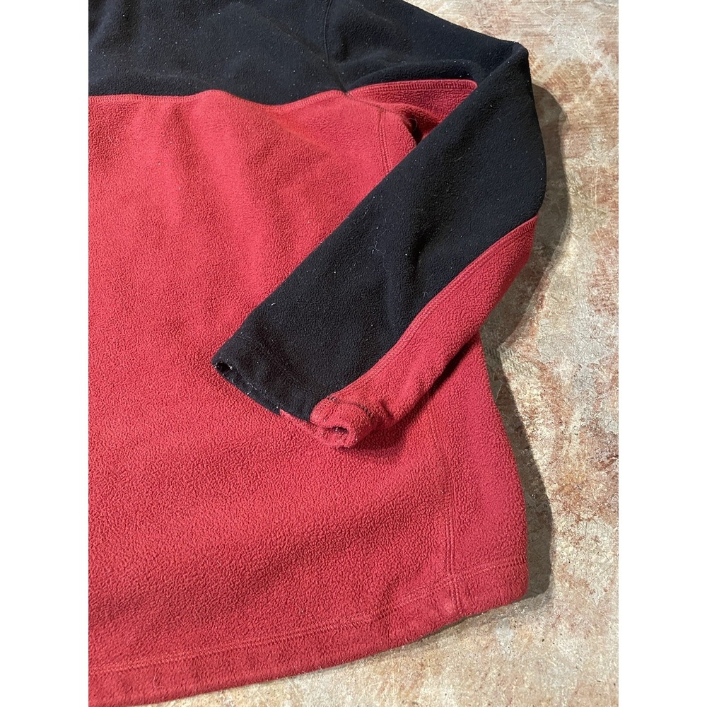 Vintage 90s GAP Fleece Black Red‎ Pullover Jacket Men's Sz L - Picture 9 of 10